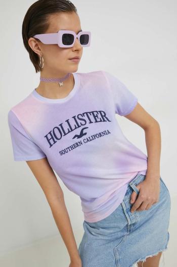 Tričko Hollister Co. růžová barva