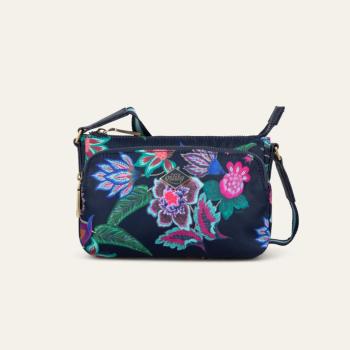 Oilily Sonate Xena Shoulder Bag květovaná kabelka 20 cm Blue Iris