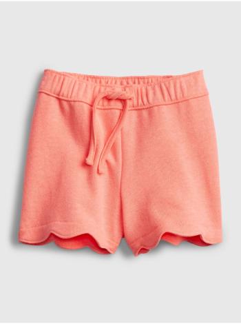 Oranžové holčičí dětské kraťasy scalloped pull-on shorts