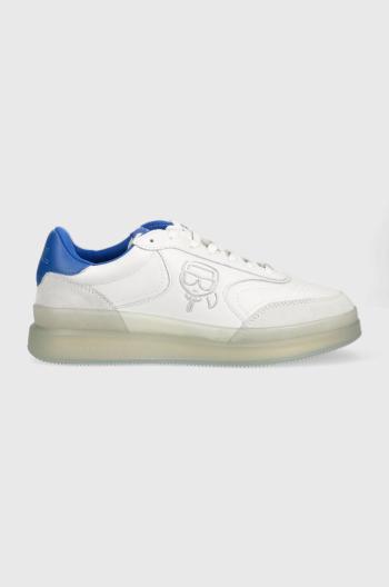 Kožené sneakers boty Karl Lagerfeld Brink bílá barva