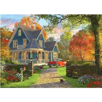 Puzzle Modrý venkovský dům 1000 dílků (628136609784)