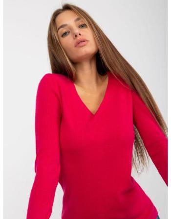 Damski sweter V-neck RAISON koralowy