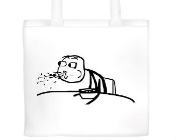 Plátěná nákupní taška Spitting cereal guy