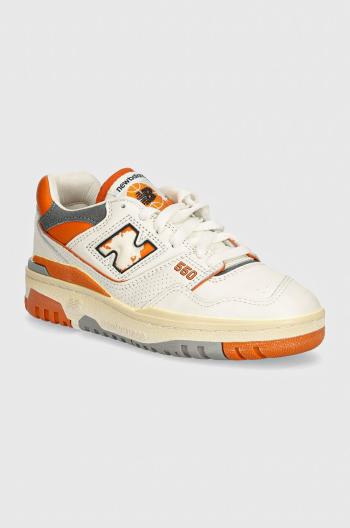 Kožené sneakers boty New Balance 550 bílá barva, BB550VTF