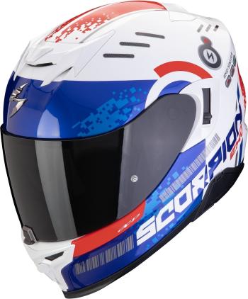 Scorpion EXO 520 EVO AIR TITAN White/Blue/Red XS Přilba