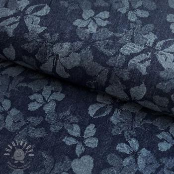 JEANS JACQUARD Flowery indigo