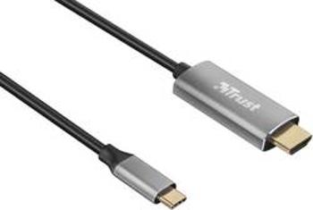 USB-C kabel Trust [1x USB-C™ zástrčka - 1x HDMI zástrčka] černá 1.80 m