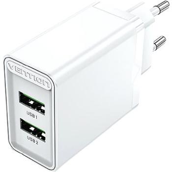 Vention 2-Port USB (A+A) Wall Charger (18W) White (FBAW0-EU)