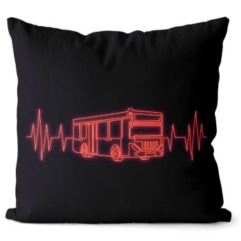 Polštář Bus heartbeat (Velikost: 55 x 55 cm)