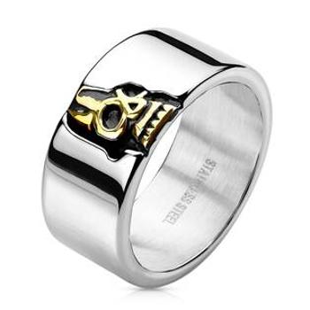 Šperky4U Pánský ocelový prsten s lebkou - velikost 70 - OPR1873-70