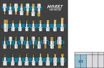 Sada nástrčných klíčů a bitů Hazet inbus, čtyřzub (XZN), vnitřní klínový profil , TORX, 1/2", chrom-vanadová ocel, Speciální ocel , 35dílná 163-407/35