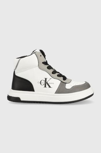 Dětské sneakers boty Calvin Klein Jeans šedá barva