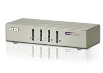 Aten 4-port KVM USB, audio 2.1, včetně kabelů, CS74U