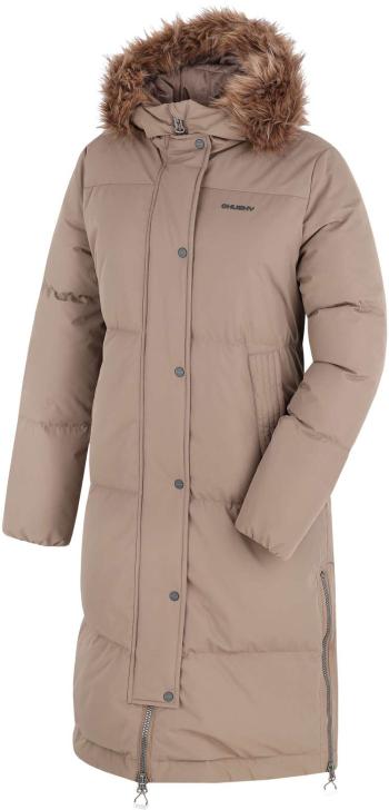 Husky Dámský péřový kabát Downbag L mocha Velikost: XL dámský kabát