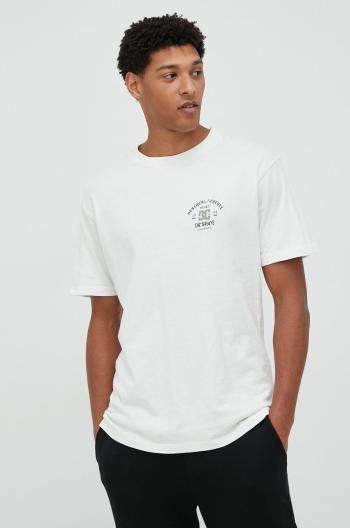 Bavlněné tričko DC bílá barva
