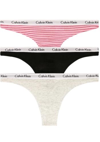 Dámská tanga Calvin Klein QD3587 3PACK JMR S Mix