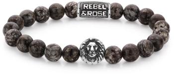 Rebel&Rose Korálkový náramek Brown Sugar RR-8L031-S 19 cm - L