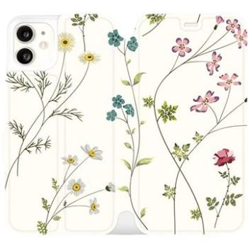 Flipové pouzdro na mobil Apple iPhone 11 - MD03S Tenké rostlinky s květy (5903226975747)