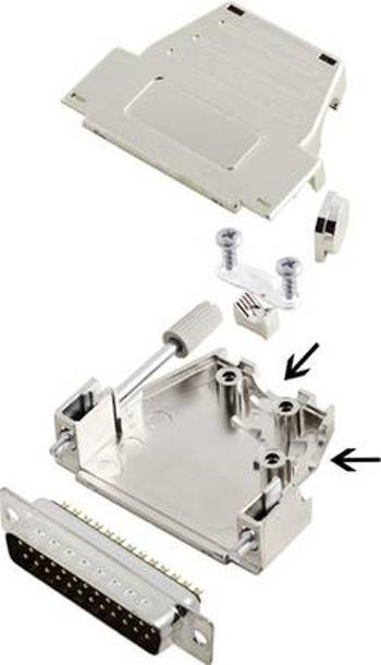 Sada D-SUB kolíkové lišty encitech DSSK25-M-DMP-K, 45 °, 180 °, pólů 25, pájecí kalíšek, 1 ks