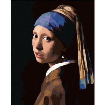 Diamondi - Diamantové malování - DÍVKA S PERLOU (J. VERMEER), 40x50 cm, bez rámu a bez vypnutí plátn (606085A)