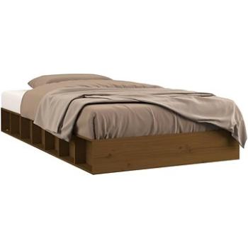 Rám postele medově hnědý 140 × 190 cm masivní dřevo, 820719 (820719)
