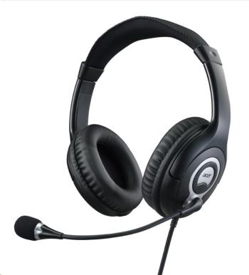 ACER Over-the-Ear Headset (OV-T690) -20Hz-20kHz, 94 dB/mW, kabel 2.4 m, Černo-šedé