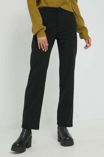 Kalhoty JDY dámské, černá barva, jednoduché, high waist