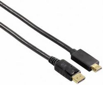 DisplayPort / HDMI kabel Hama [1x zástrčka DisplayPort - 1x HDMI zástrčka] černá 1.80 m