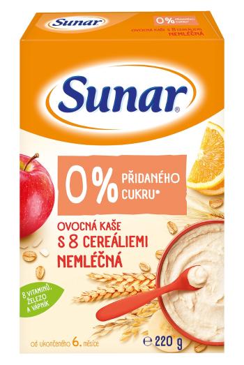 Sunar Ovocná kaše s 8 cereáliemi nemléčná 220 g