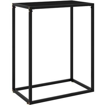 Konzolový stolek černý 60 × 35 × 75 cm tvrzené sklo (322804)