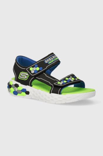 Dětské sandály Skechers MEGA-SPLASH 2.0 CUBOSHORE černá barva