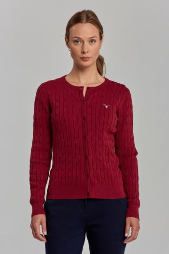 SVETR GANT STRETCH COTTON CABLE CARDIGAN červená S