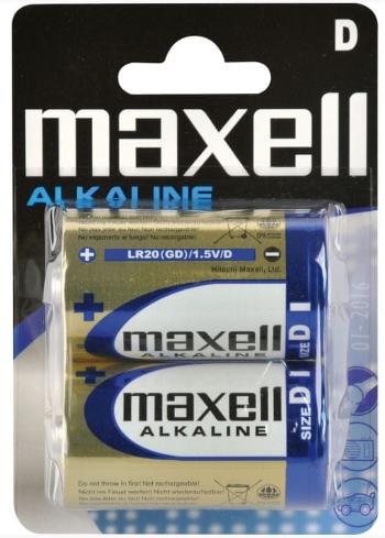 Maxell baterie LR20 2BP D Alkaline (LR20/2BP)