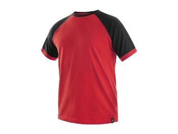 Tričko s krátkým rukávem OLIVER, červeno-černé, vel. 2XL, XXL