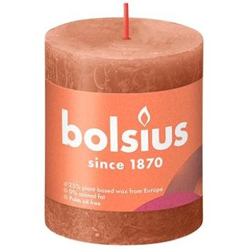 BOLSIUS rustikální svíčka rezavě růžová 80 × 68 mm (8717847148902)