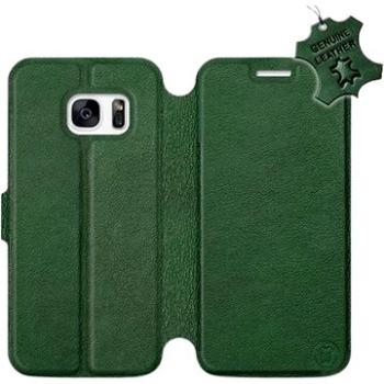 Flip pouzdro na mobil Samsung Galaxy S7 - Zelené - kožené -   Green Leather (5903226527274)
