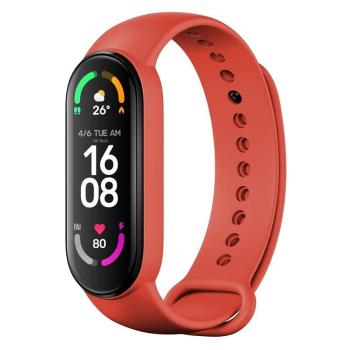 Fixed Silikonový řemínek Silicone Strap pro Xiaomi Mi Band 5/ Mi Band 6 červený