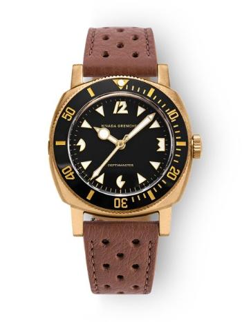 Nivada Grenchen Depthmaster Bronze - Brown Racing Strap