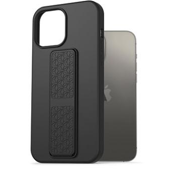 AlzaGuard Liquid Silicone Case with Stand pro iPhone 13 Pro Max černé (AGD-PCSS0028B)