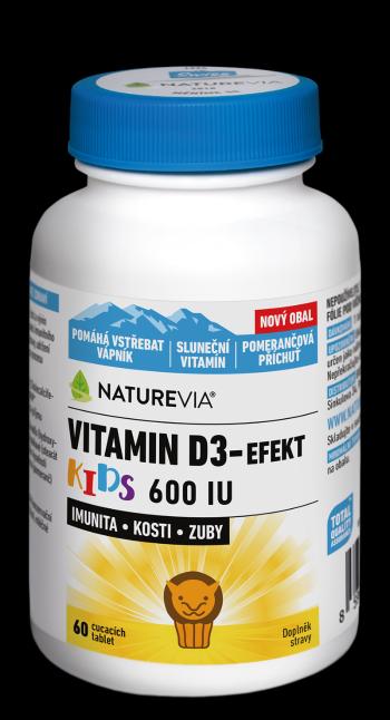 NatureVia Vitamin D3-Efekt Kids, cucací tablety 60 ks