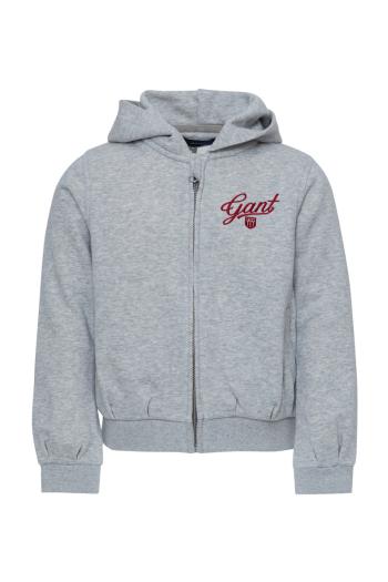 MIKINA GANT D1. SCRIPT SHIELD FULL-ZIP HOODIE šedá 98/104