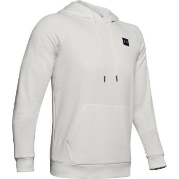 Under Armour RIVAL FLEECE PO HOODIE Pánská mikina, bílá, velikost XL