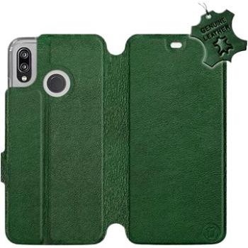 Flip pouzdro na mobil Huawei P20 Lite - Zelené - kožené -   Green Leather (5903226526024)