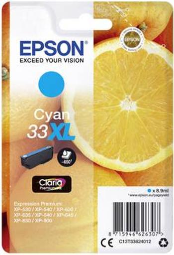 Epson Ink T3362, 33XL originál azurová C13T33624012