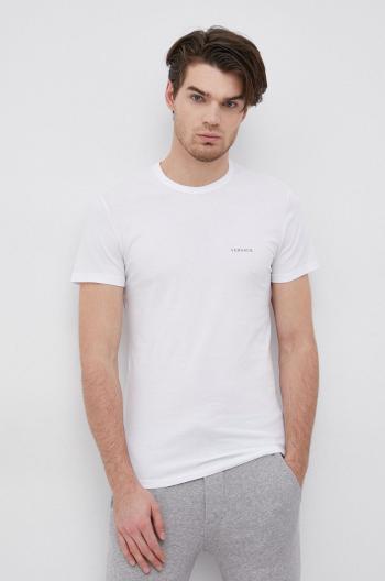 Tričko Versace (2-pack) pánské, bílá barva, hladké