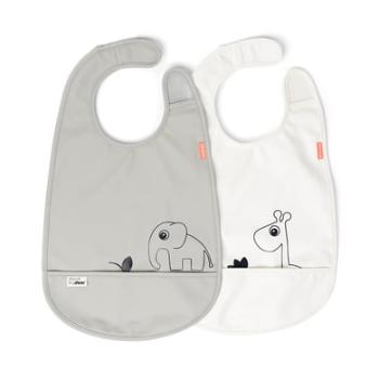 Done by Deer ™ Bib Deer friends Grey 2 Pack