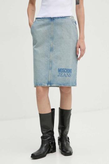 Džínová sukně Moschino Jeans modrá barva, mini, J0106 8720