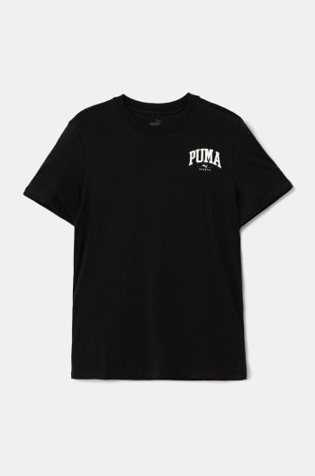 Dětské bavlněné tričko Puma SQUAD Smallphic Tee černá barva, s potiskem, 682773