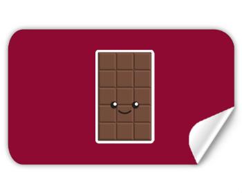 Samolepky obdelník - 5 kusů Kawaii chocolate