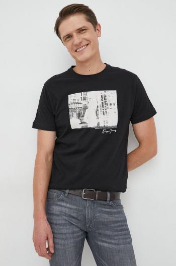 Bavlněné tričko Pepe Jeans Teaghan černá barva, s potiskem